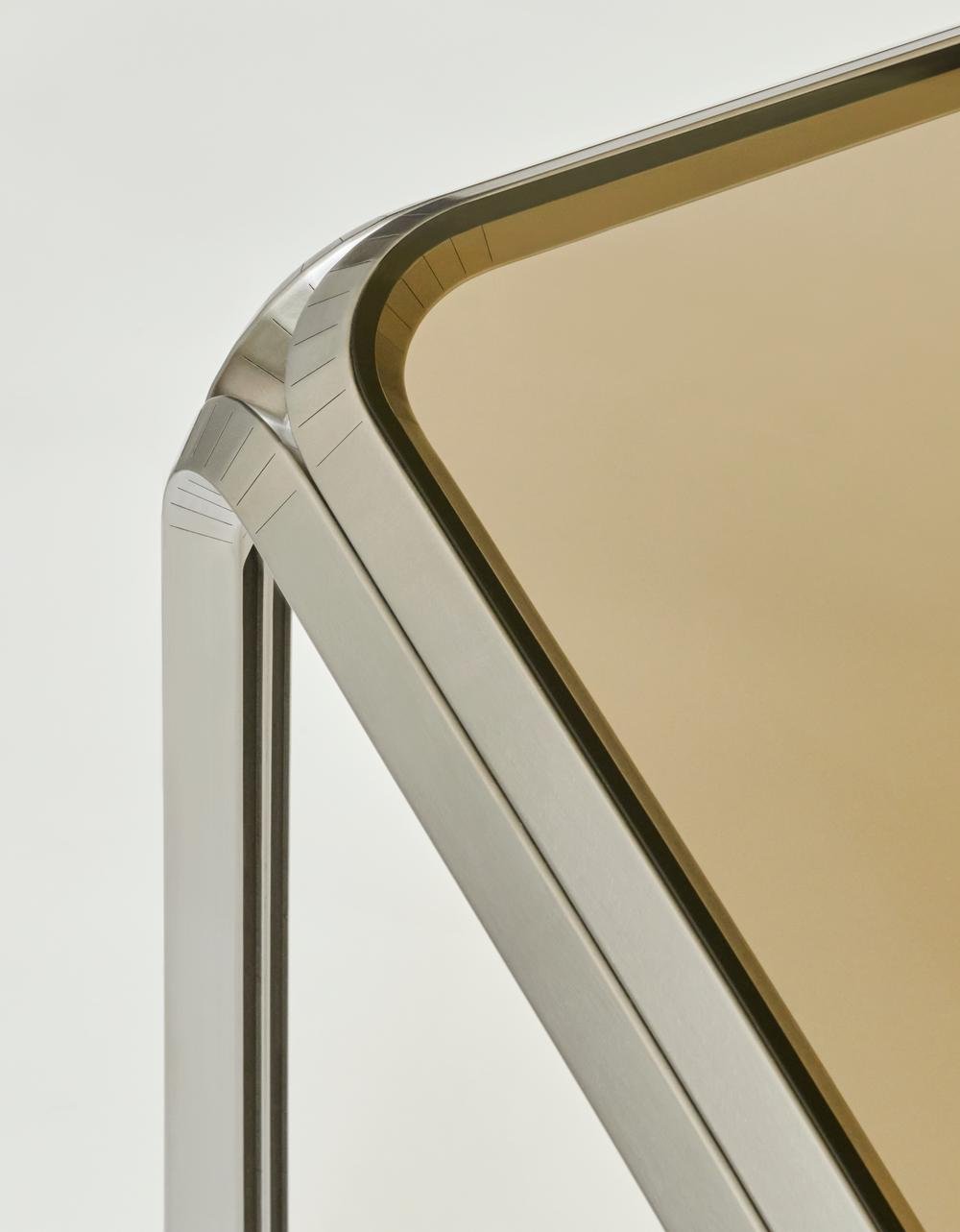 Wooden table with Glass